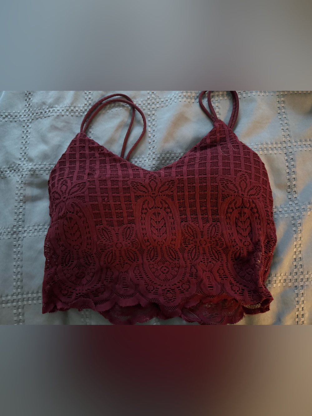 Burgundy Lace Bralette